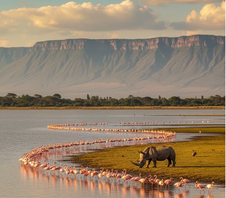 Flamingos on Lake Nakuru